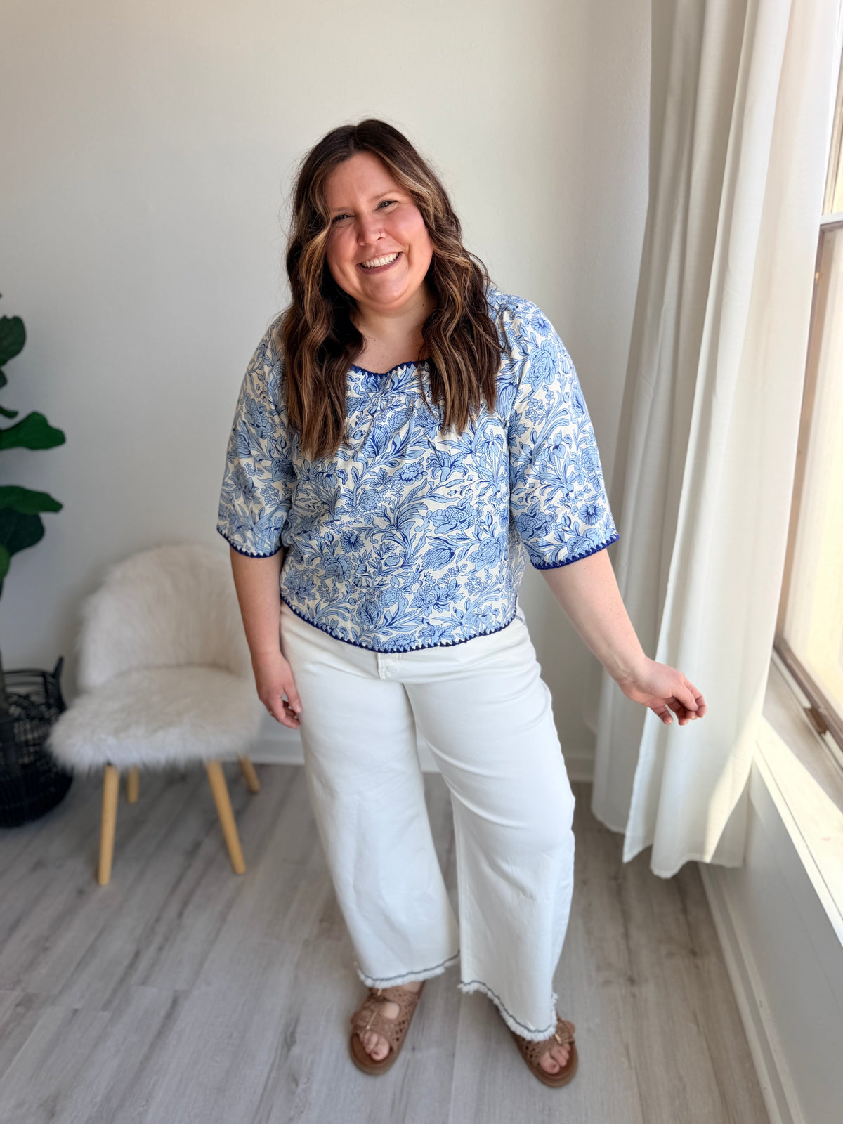 Robin Floral Baby Doll Top