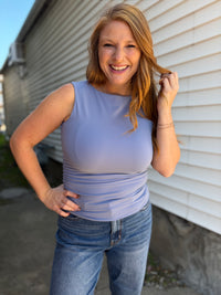 Slate Ruched Tank