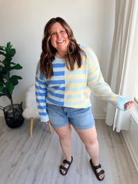 Seaside Breeze Striped Knit Sweater