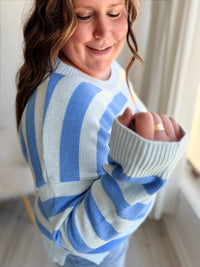 Seaside Breeze Striped Knit Sweater