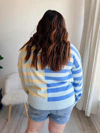 Seaside Breeze Striped Knit Sweater