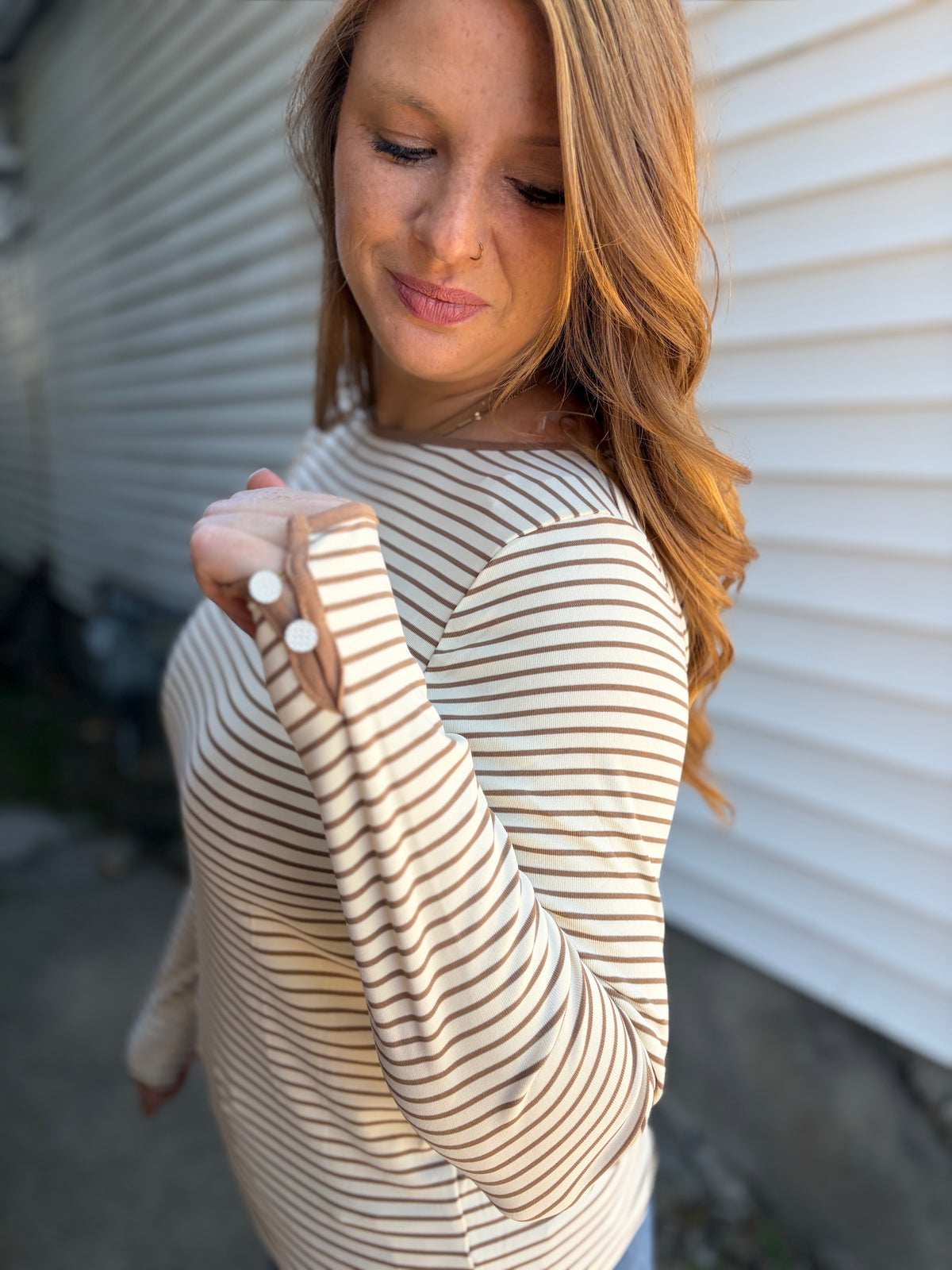 Latte Stripe Long Sleeve