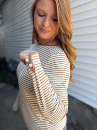 Latte Stripe Long Sleeve