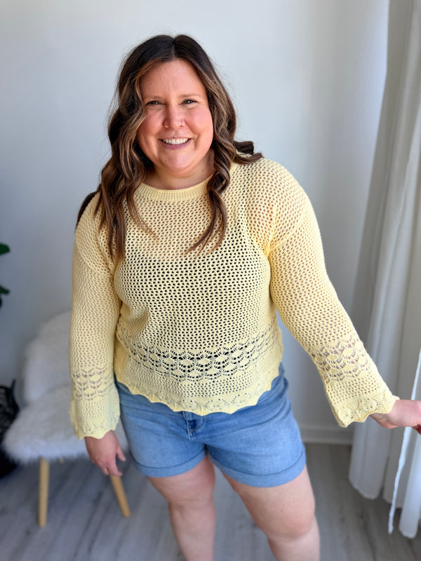 Sunbeam Scallop Knit Sweater