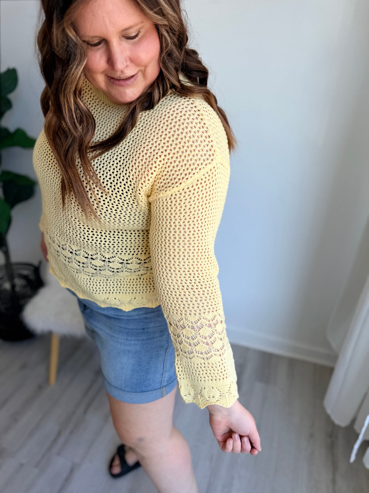 Sunbeam Scallop Knit Sweater