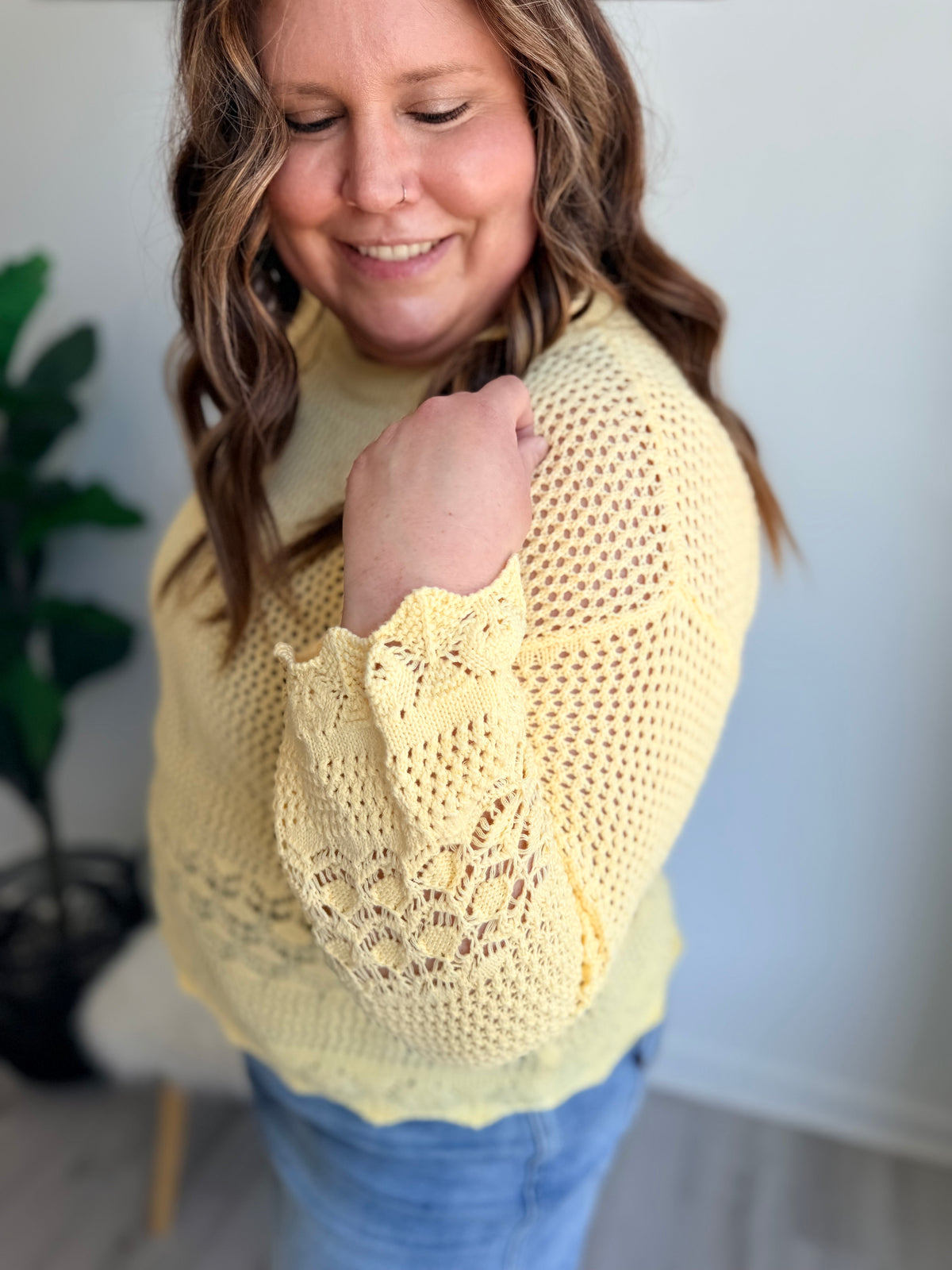 Sunbeam Scallop Knit Sweater