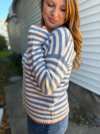 Rustic Blue Pocket Sweater