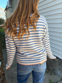 Rustic Blue Pocket Sweater