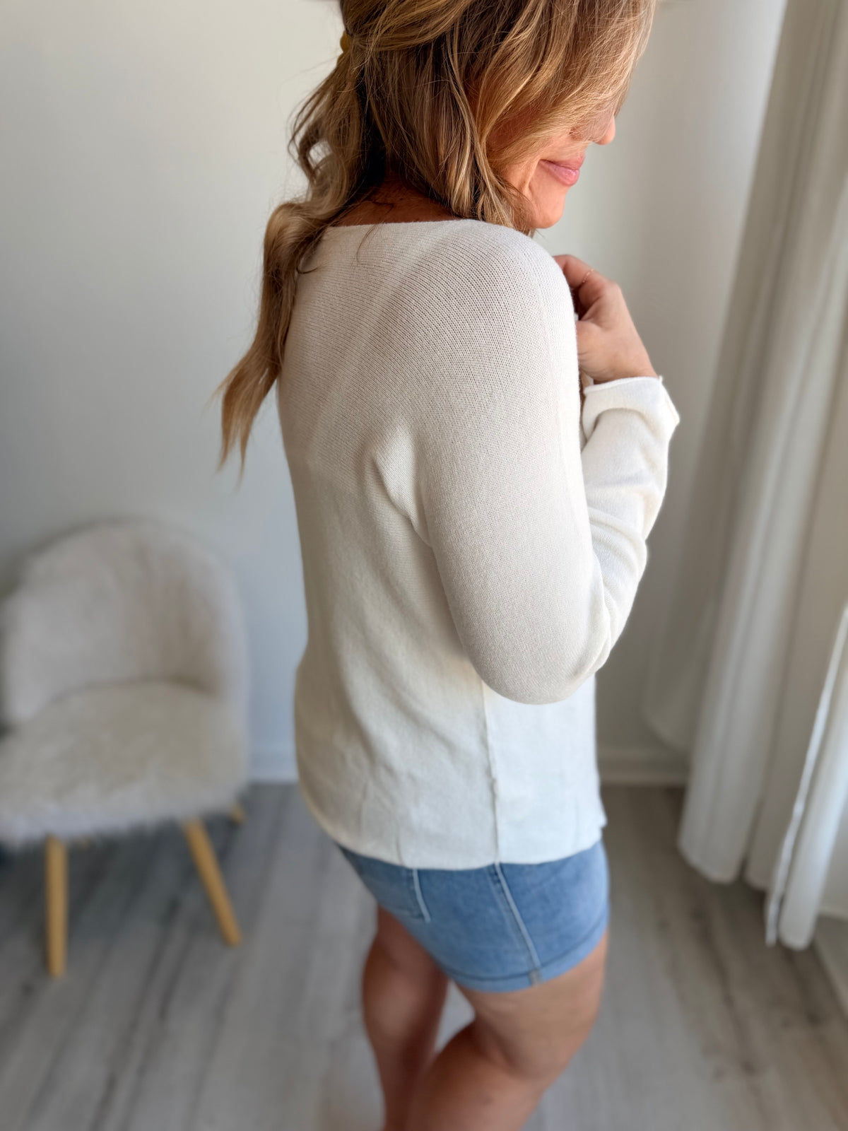 Soft Lightweight Ivory Sweater