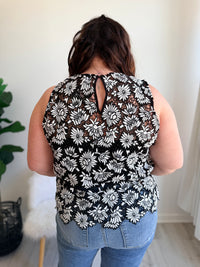Camellia Floral Crochet Lace Top