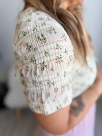 Petal Whisper Fitted Top