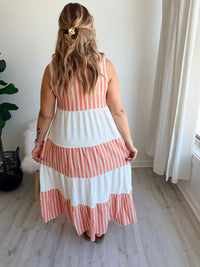 Coral Coast Tiered Maxi Dress