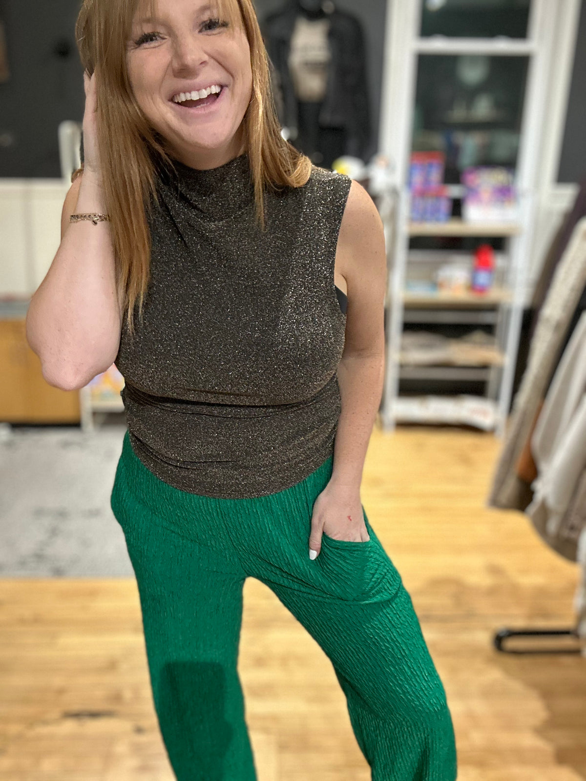 Emerald Glam Pants