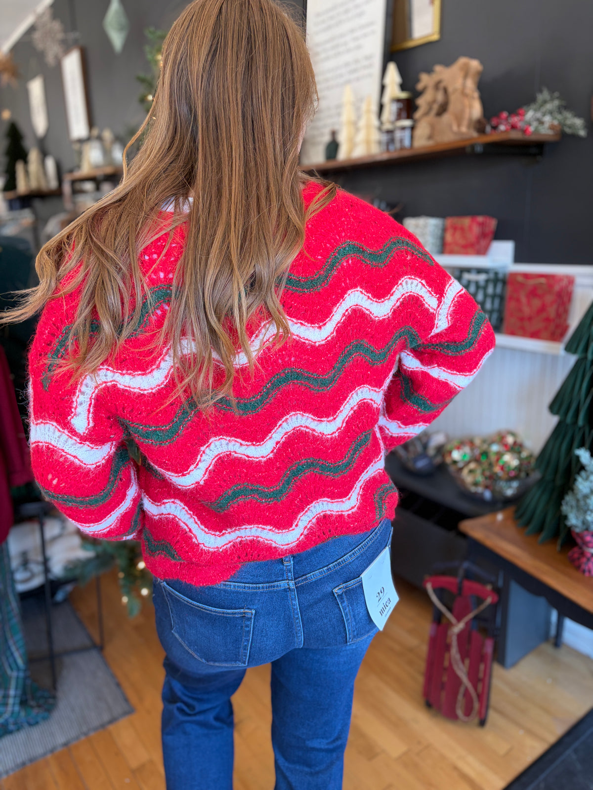 Christmas Wavy Stripe Sweater