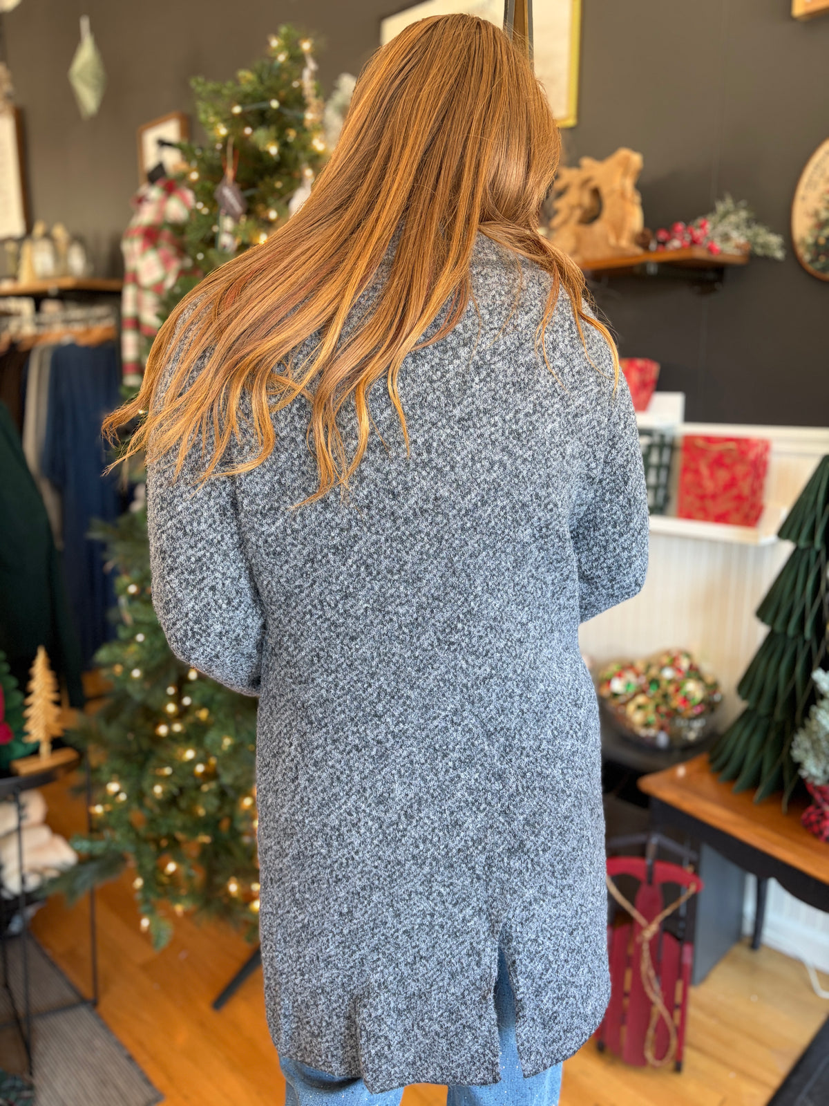 Charcoal Sweater Cardigan