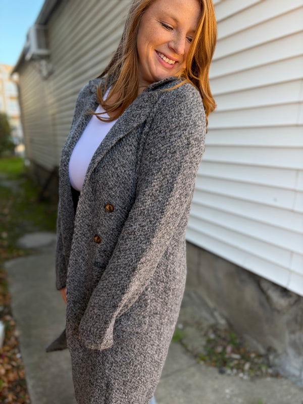 Charcoal Sweater Cardigan