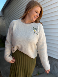 Faye Floral Embroidered Sweater
