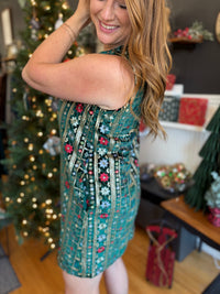 Noel Embroidered Sleeveless Dress