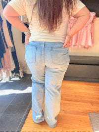 Distressed Wide Leg Jeans
