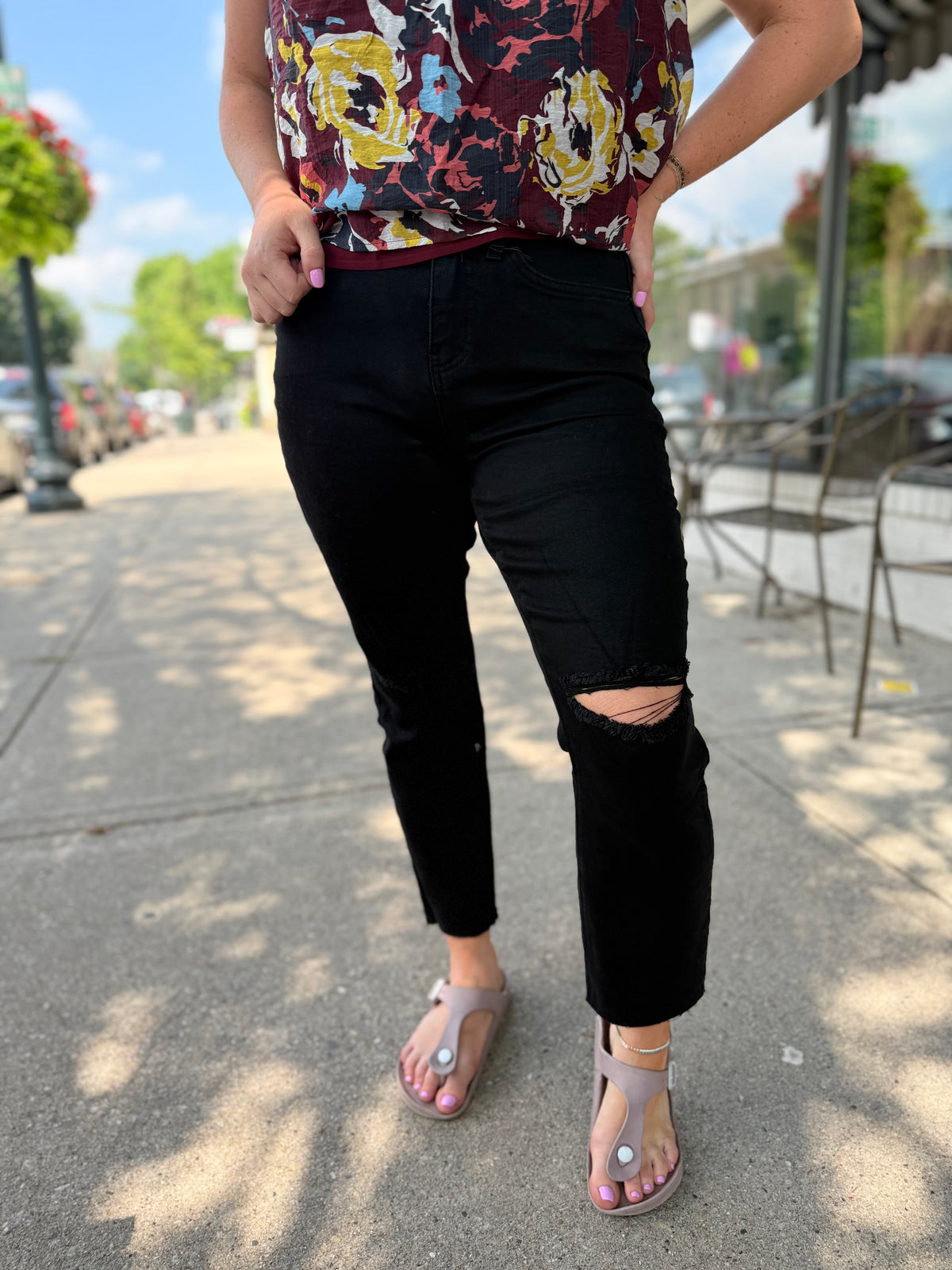 Hadley Distressed Stretch Skinny Pants