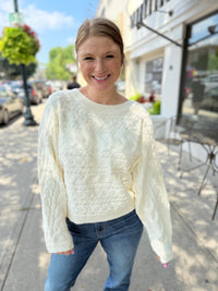 Ivory Woven Sweater - NC