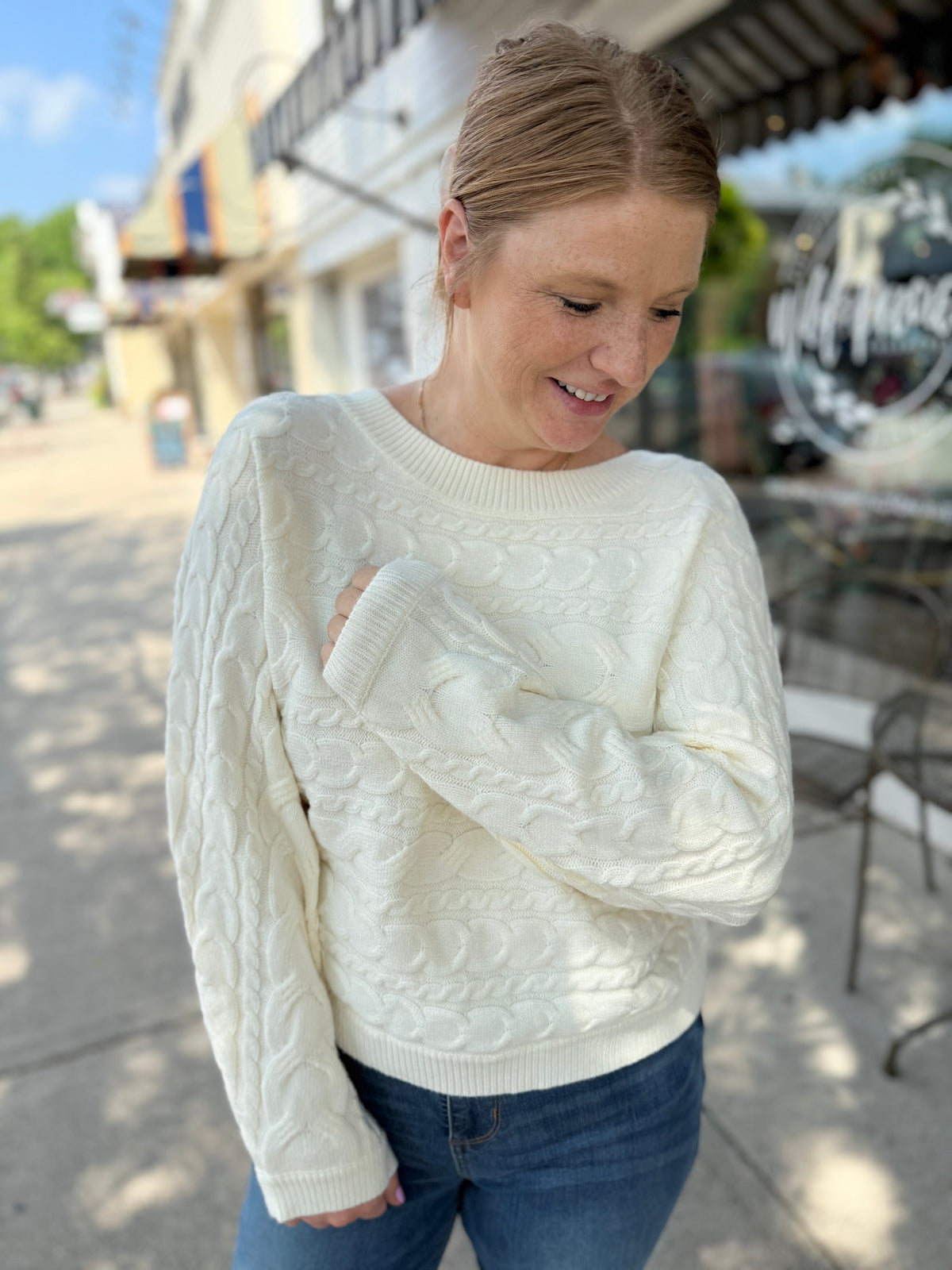 Ivory Woven Sweater - NC