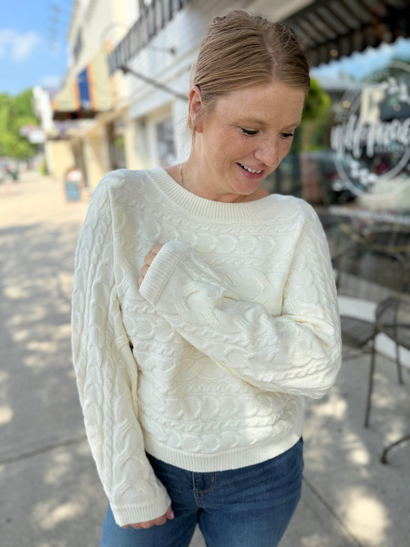 Ivory Woven Sweater - NC