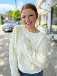 Ivory Woven Sweater - NC