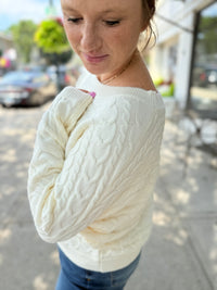 Ivory Woven Sweater - NC
