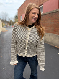 Spotted Stripe Cardigan