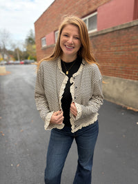 Spotted Stripe Cardigan