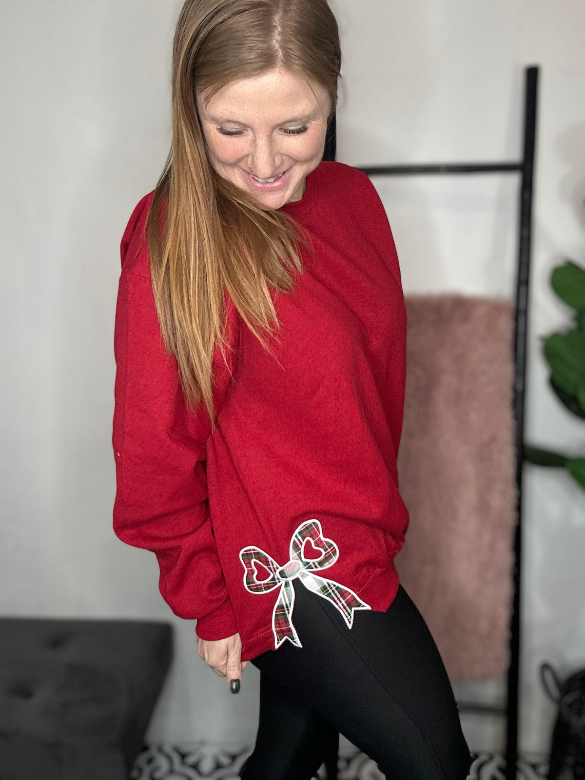 Scarlet Bow Crewneck