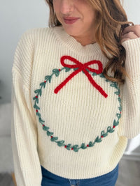 Christmas Wreath Knit Sweater