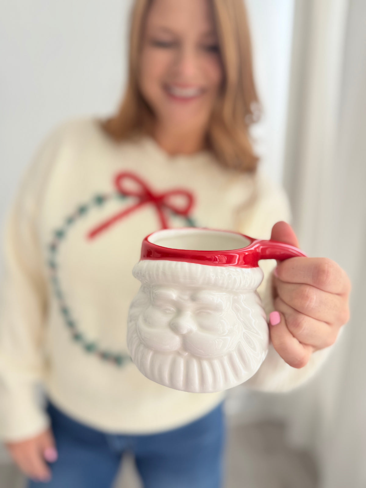 Red Hat Santa Coffee Mug