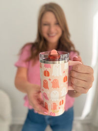 Ghost 20 oz Flip Straw Tumbler