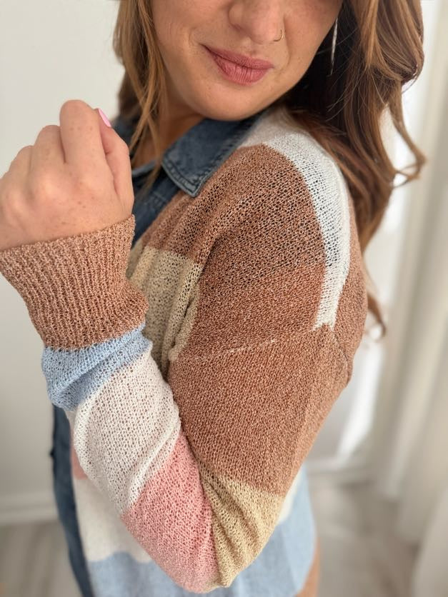 Golden Hour Colorblock Cardigan