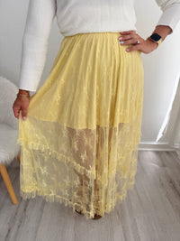 Blooming Yellow Maxi Skirt