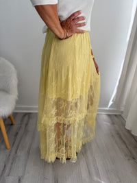 Blooming Yellow Maxi Skirt