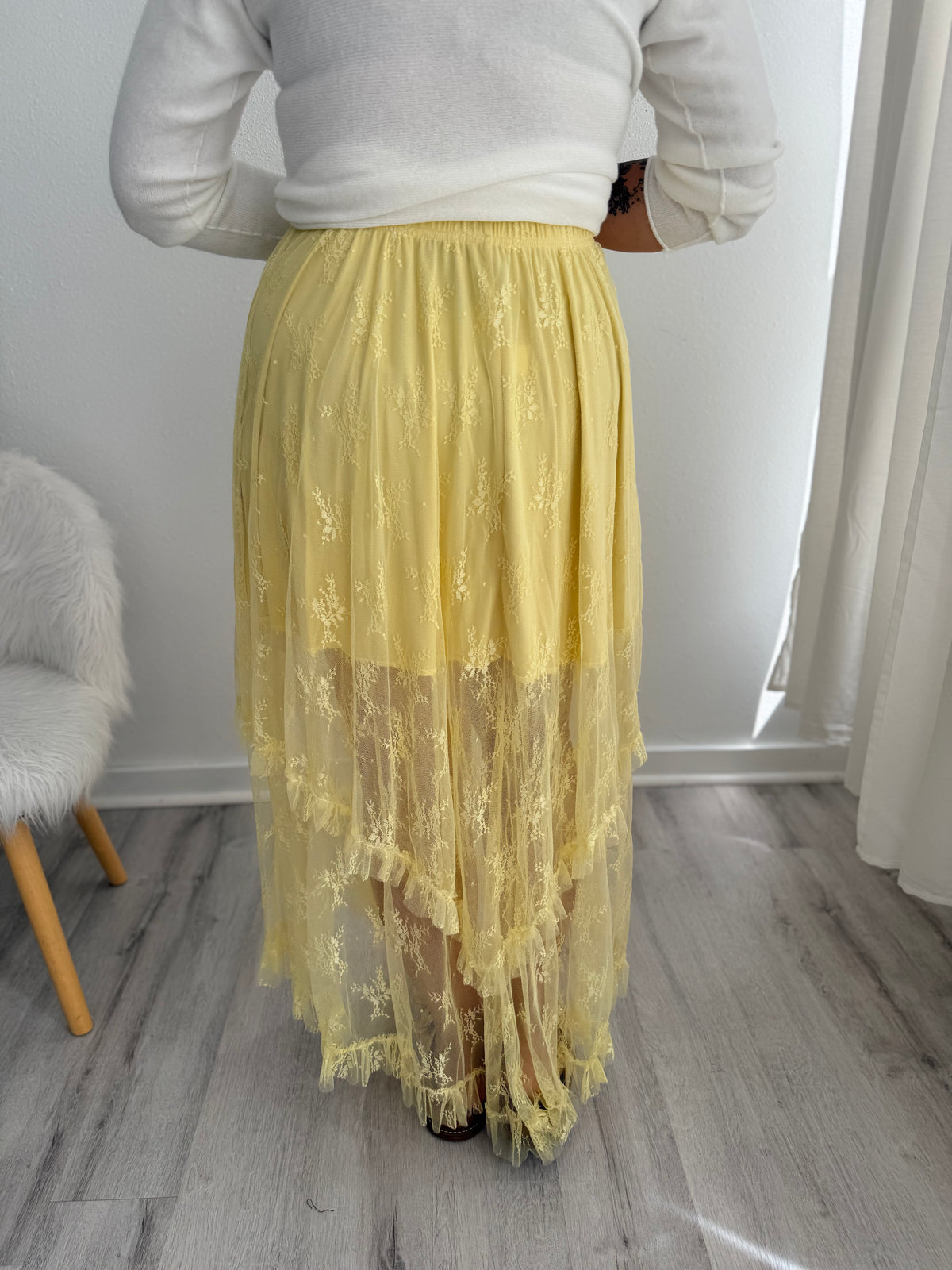 Blooming Yellow Maxi Skirt