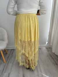 Blooming Yellow Maxi Skirt