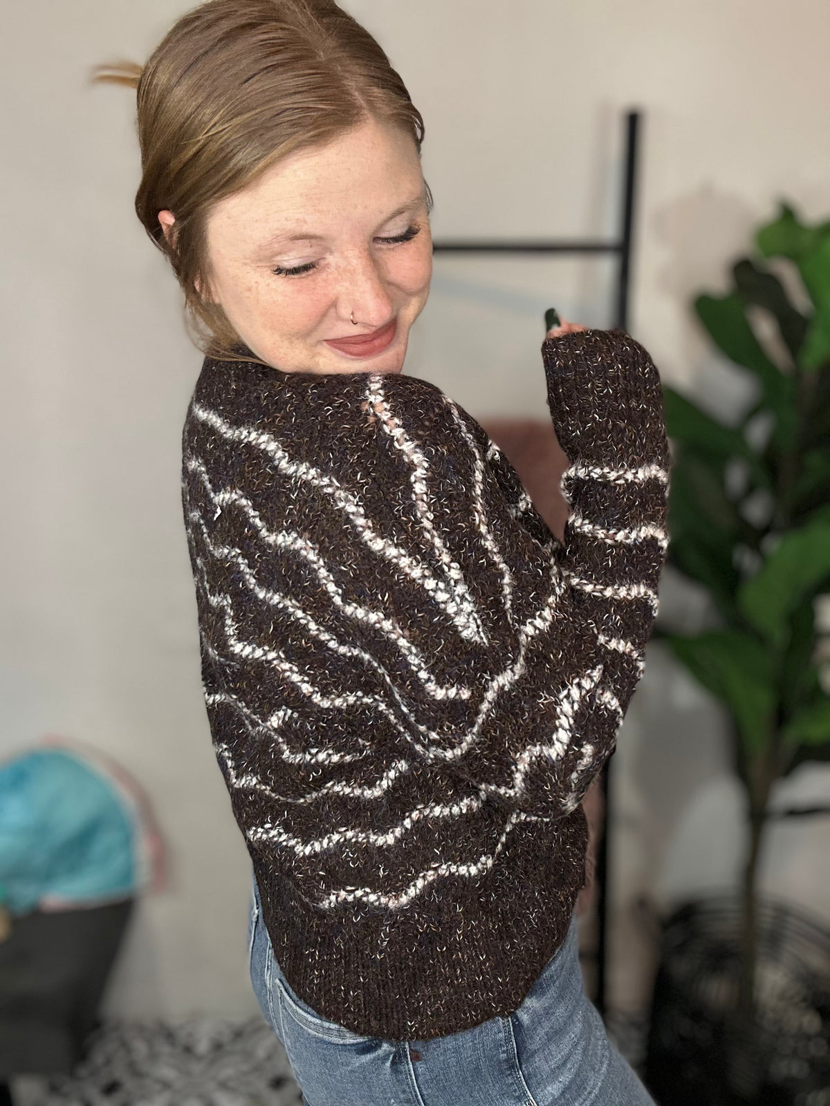 Chocolate Confetti Knit Sweater