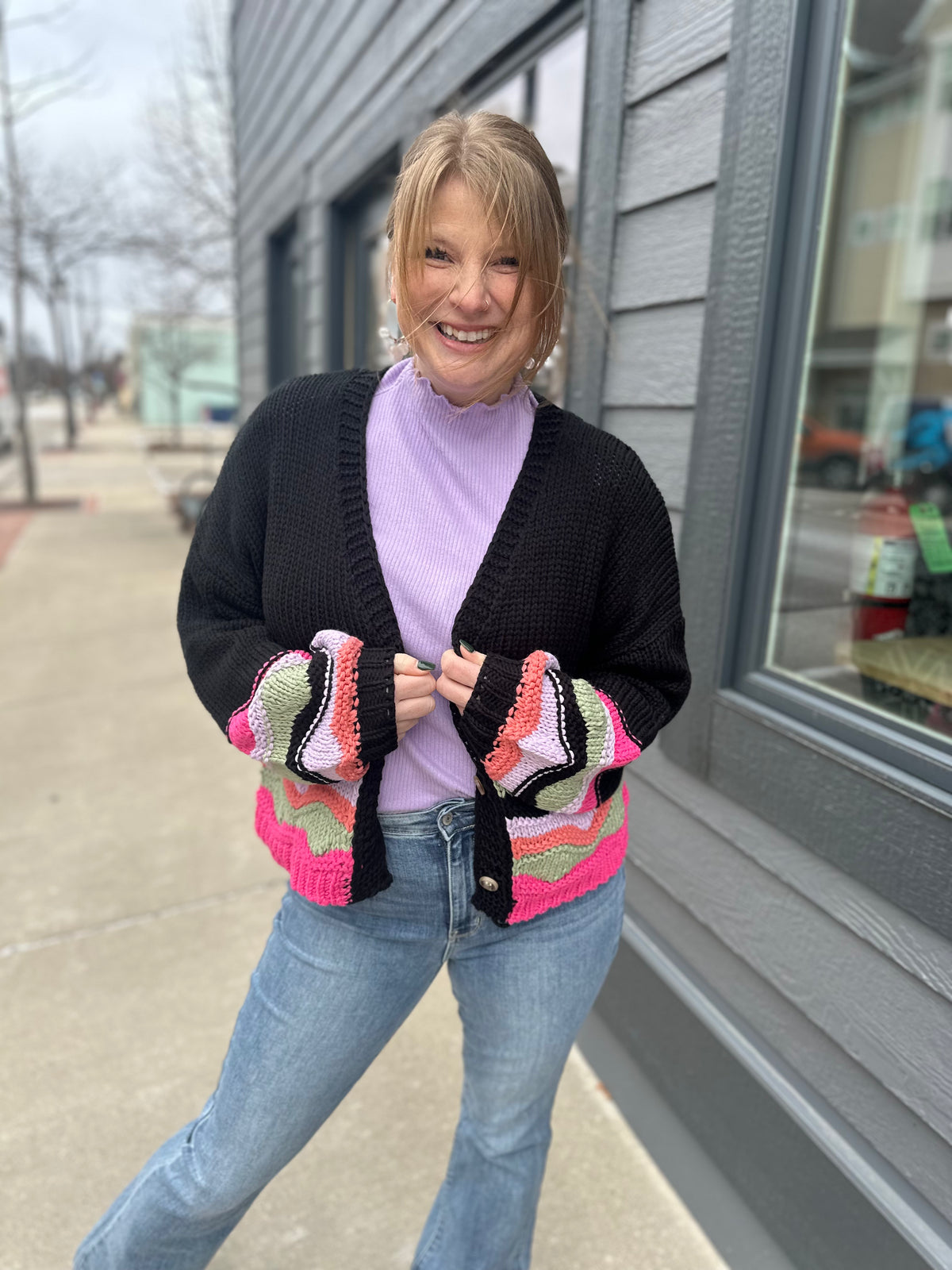 Pops Of Color Cardigan