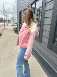 Peony Plush Collared Pullover