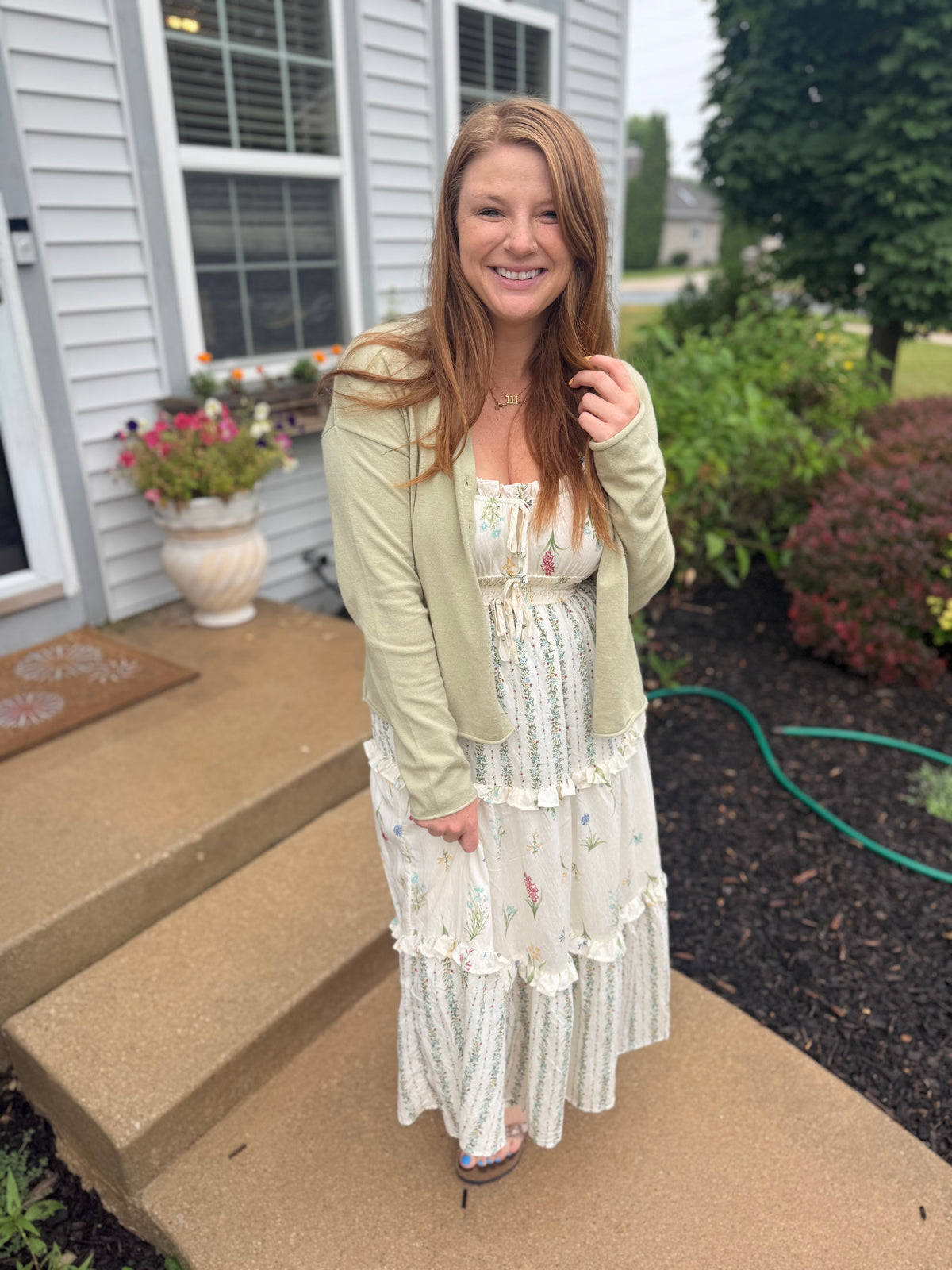 Moss Button Up Cardigan