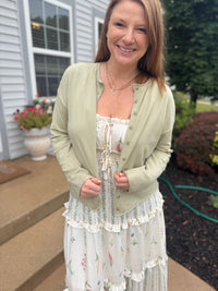 Moss Button Up Cardigan
