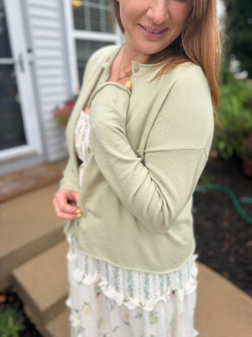 Moss Button Up Cardigan