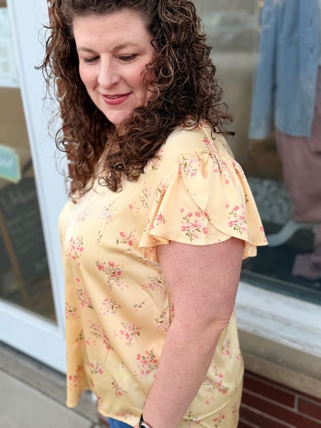 Buttercup Bloom Top -Plus Size