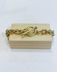 Chunky Gold Charm Bracelet