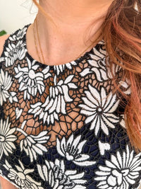 Camellia Floral Crochet Lace Top