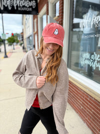 Rust Ghost Embroidered Baseball Cap
